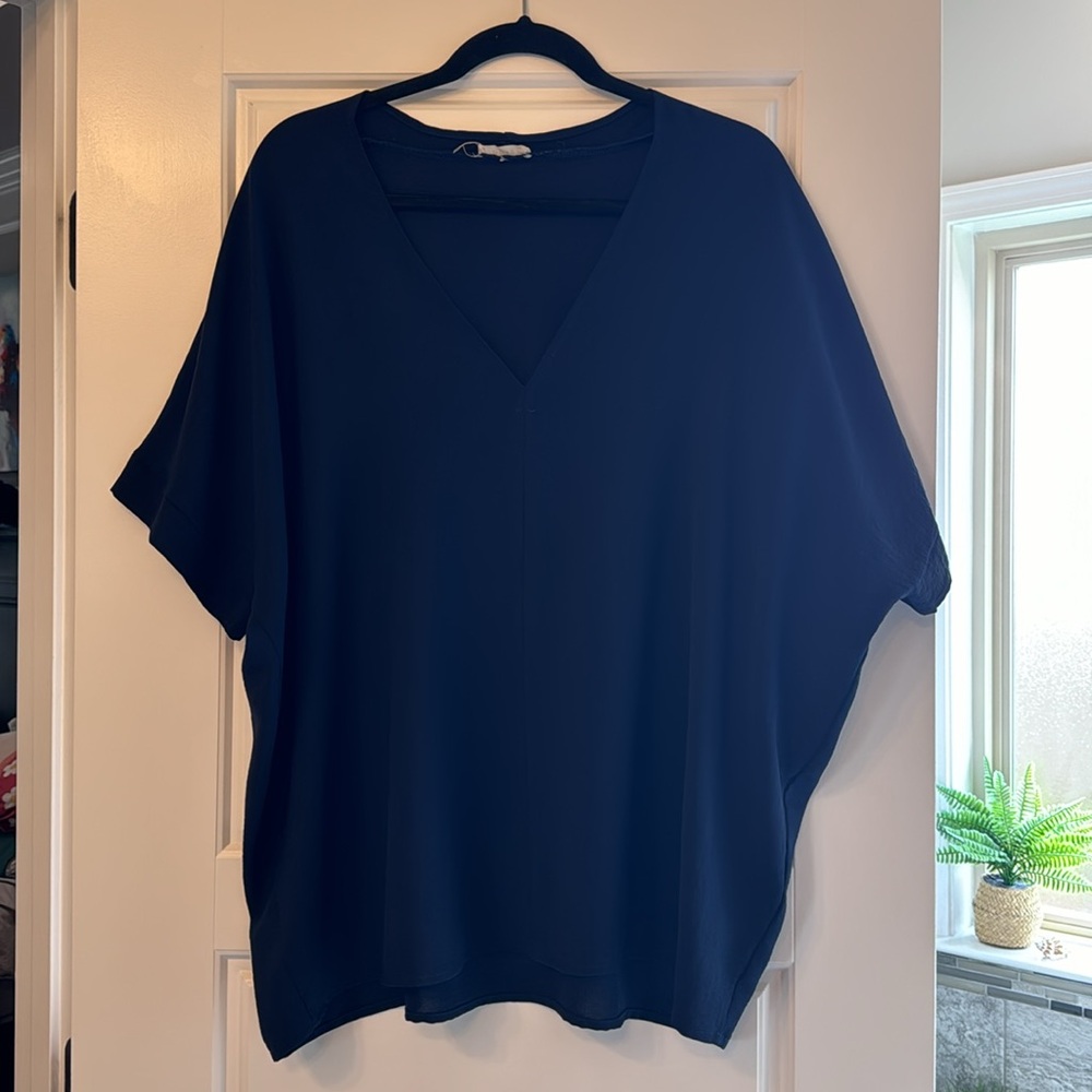 Dark blue blouse top